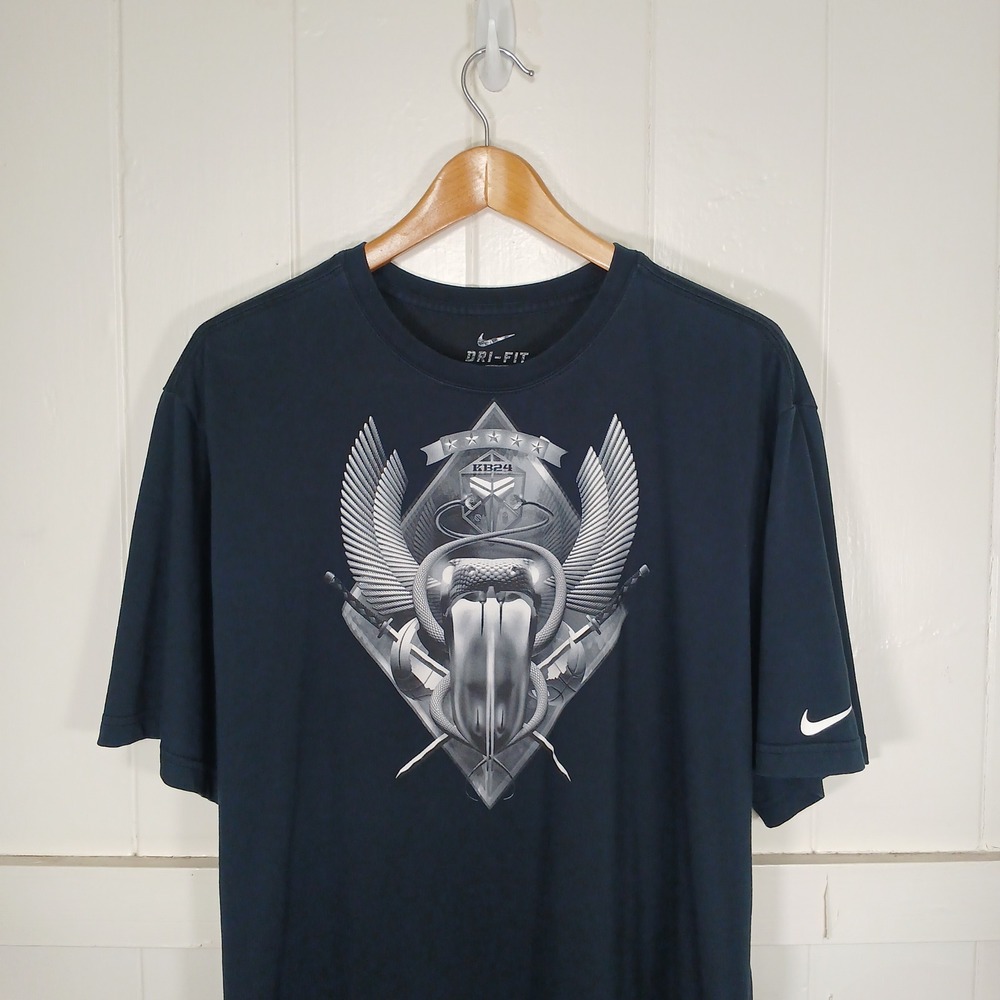 Nike Kobe Bryant T-Shirt Mens 2XL Navy Blue Dri-FIT Mamba Graphic Tee 522867-010